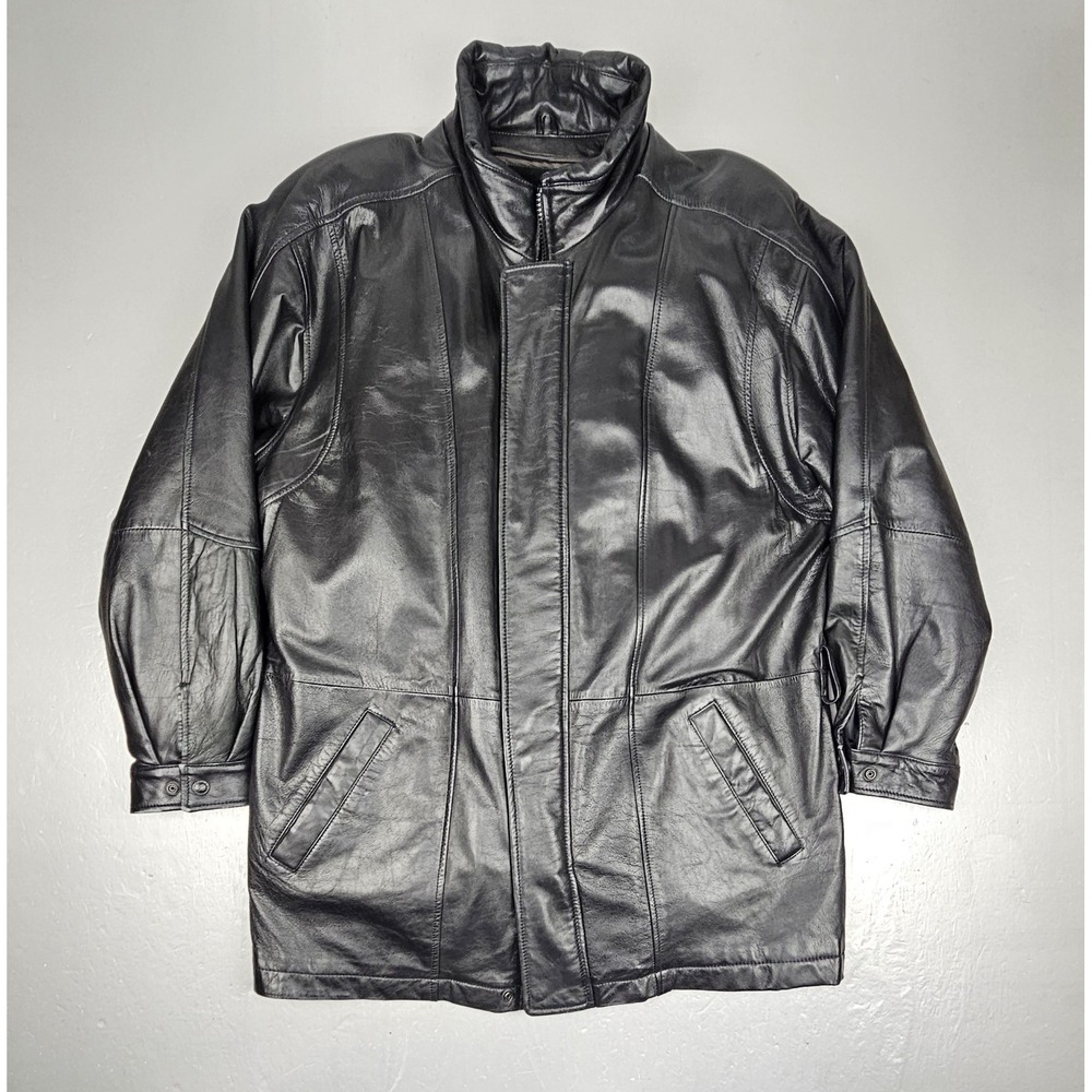 Vintage Wilsons Leather Pelle Studio Jacket‎ Mens Large Mid Length Casual